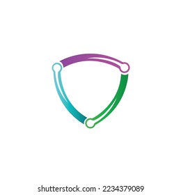 Símbolo de logotipo de chat seguro o plantilla de icono