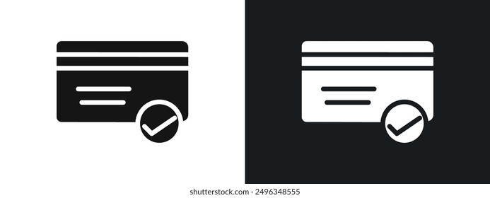 Conjunto de gráficos lineales Secure Completar compra Icon Vector en negro