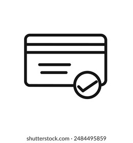 secure checkout icon linear vector graphics sign