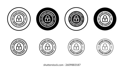 secure checkout icon Simple thin outline