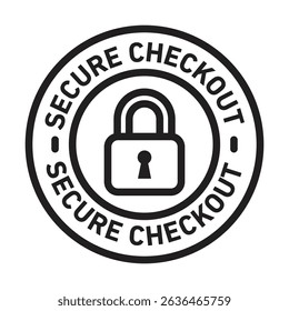 secure checkout icon Thin line illustration