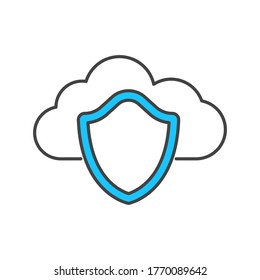 Secure Cloud Access, Protected Hosting Vector Icon