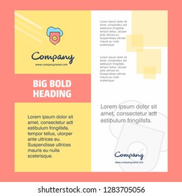 Secure cloud  Company Brochure Title Page Design. Company profile, annual report, presentations, leaflet Vector Background