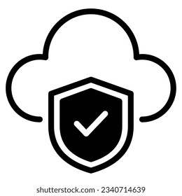 Secure Cloud Icon illustration, for uiux web, app, infographic, etc