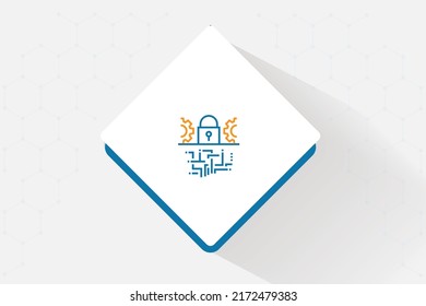 Secure Cloud Infrastructure Icon Vector Design