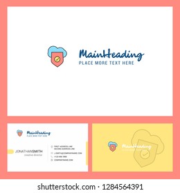 Secure cloud  Logo design with Tagline & Front and Back Busienss Card Template. Vector Creative Design