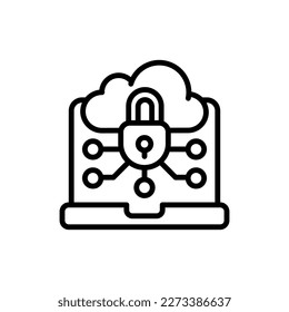 Secure Cloud Services icon in vector. Logotype