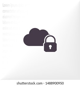 Secure Cloud Technology . Lorem Ipsum Illustration design