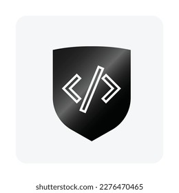 Secure Code Development icon. Code-Level Security icon.