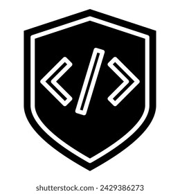 Secure Code icon line vector illustration