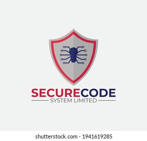 Secure Code logo with data security, system security, digital security, technology and business company logo.