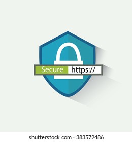 secure concept flat design