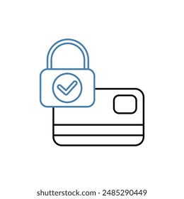 secure concept line icon. Simple element illustration. secure concept outline symbol design.