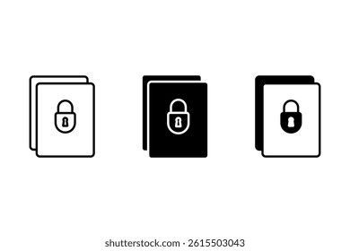 Secure confidential agreement document with locked access vector, padlock protection