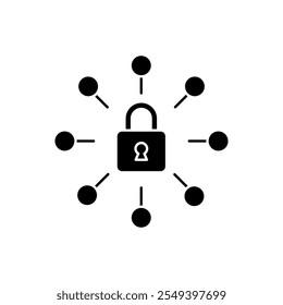 Icono de línea de concepto de conexión segura. Ilustración de elemento simple. diseño de símbolo de contorno de concepto de conexión segura.
