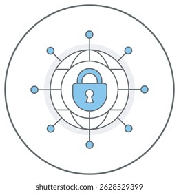 Icono de conexión segura, fortificar el Web Crear una conexión segura cada vez, cifrada y protegida El poder de una conexión segura, Vector