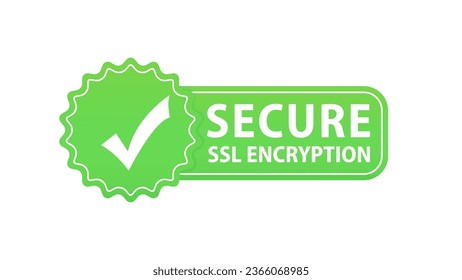 Secure connection icon. Isolated on white background, flat style secured ssl shield symbols, protected safe data encryption technology, https certificate privacy sign. Vector illustration