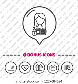 Secure connection icon thin line Bonus Icons. Eps10 Vector.