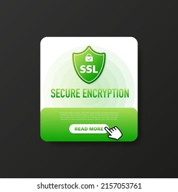 Secure connection icon vector illustration isolated on white background. Flat style secured ssl shield symbols, protected safe data encryption technology.