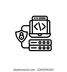 Secure Connection icon in vector. Logotype