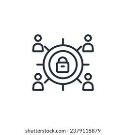 icono de conexión segura. vector.Curso editable.Signo de estilo lineal para uso de diseño web,logotipo.Ilustración de símbolo.