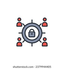 secure connection icon. vector.Editable stroke.linear style sign for use web design,logo.Symbol illustration.