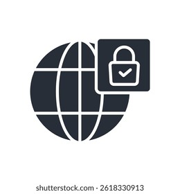 secure connection icon. vector.Editable stroke.linear style sign for use web design,logo.Symbol illustration.