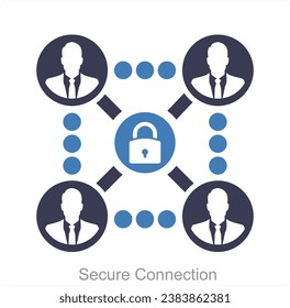 Secure Connection and network icon concept