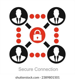 Secure Connection and network icon concept