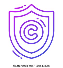 secure Copyright law, intellectual property icon