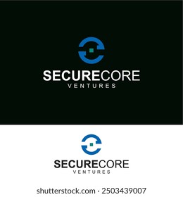 Secure core venture logo design ideas business name editable vector template  royalty free image