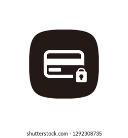 Secure credit card icon symbol