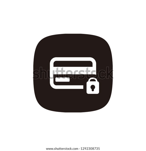 Secure Credit Card Icon Symbol Stock Vector (Royalty Free) 1292308735