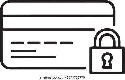 Secure credit card lock icon represents financial safety