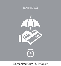 Secure credit card - Minimal vector icon