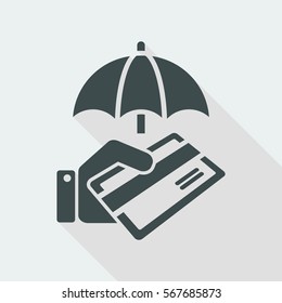 Secure credit card - Minimal vector icon