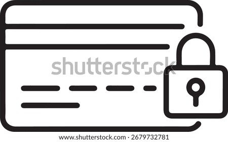 Secure credit card payment security lock icon
