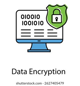 Ícone De Criptografia Segura De Dados Com Padlock Firewall E Cyber Shield