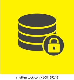 icono de línea de datos segura