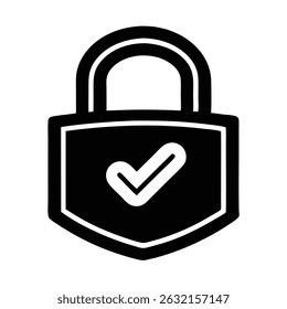 Secure Data Protection Icon Representing Safety and Privacy