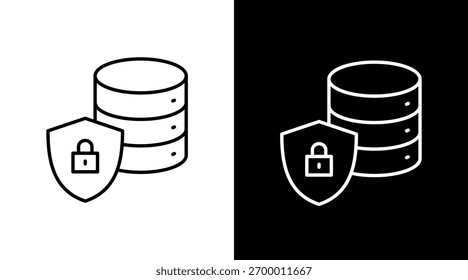 Design do conjunto de ícones brancos de armazenamento seguro de dados