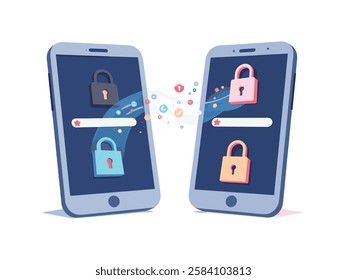Secure Data Transfer illustration design