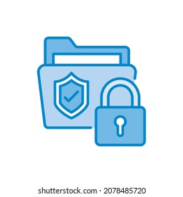 Secure Data vector blue colours Icon Design illustration. Web And Mobile Application Symbol on White background EPS 10 File