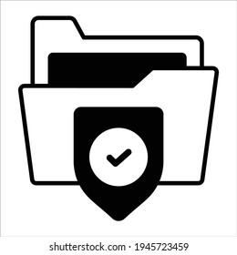 secure date black filled icon modern illustration
