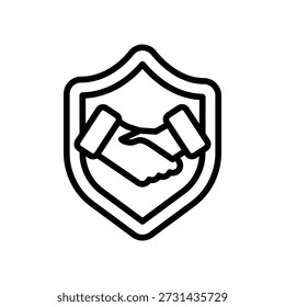Icono de oferta segura, gráficos de Vector de línea