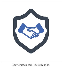 Secure deal icon, Vector Graphics