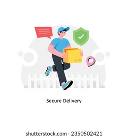 Secure Delivery abstract concept vector in a flat style stock illustration