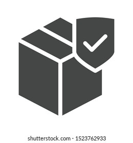 Secure delivery icon isolated on white background. Logistic symbol modern, simple, vector, icon for website design, mobile app, ui. Vector Illustration