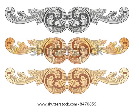 Secure design  cartouches vector