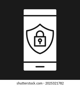 Secure, device, shield, mobile icon vector image. Can also be used for network and data sharing. Suitable for use on web apps, mobile apps and print media.